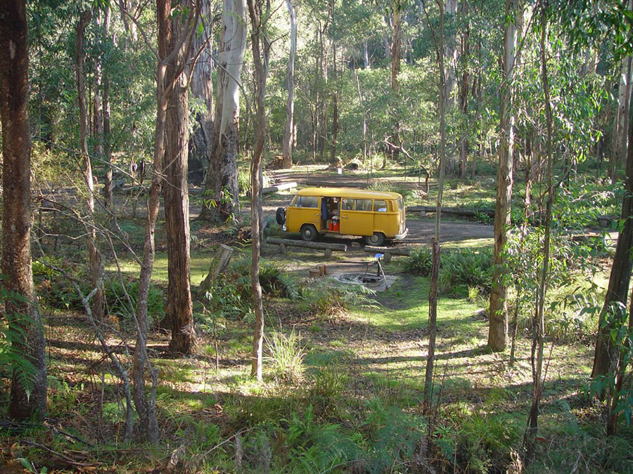 Our Kombi at a camp-site in New South Wales, 2005